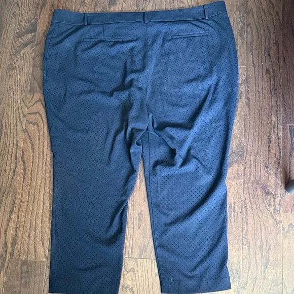 LOFT Plus Dark Blue Pants with Black Dots - Picture 9 of 12